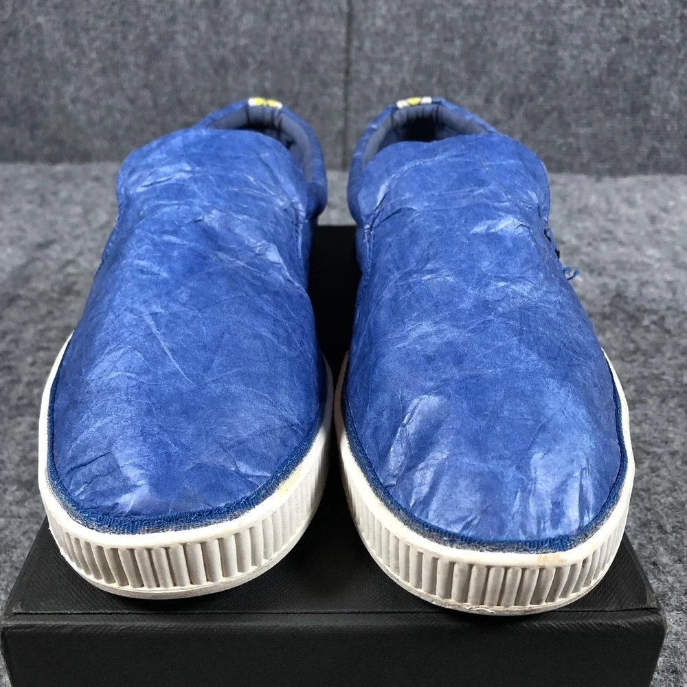 Civic Duty Shoes Men's Size 8 Navy Blue Tyvek Slip On Casual Lightweight Eco‎